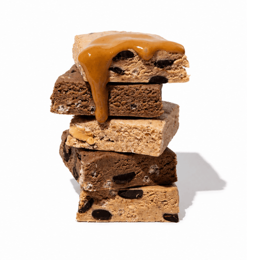Close-up texture of All Real protein bar