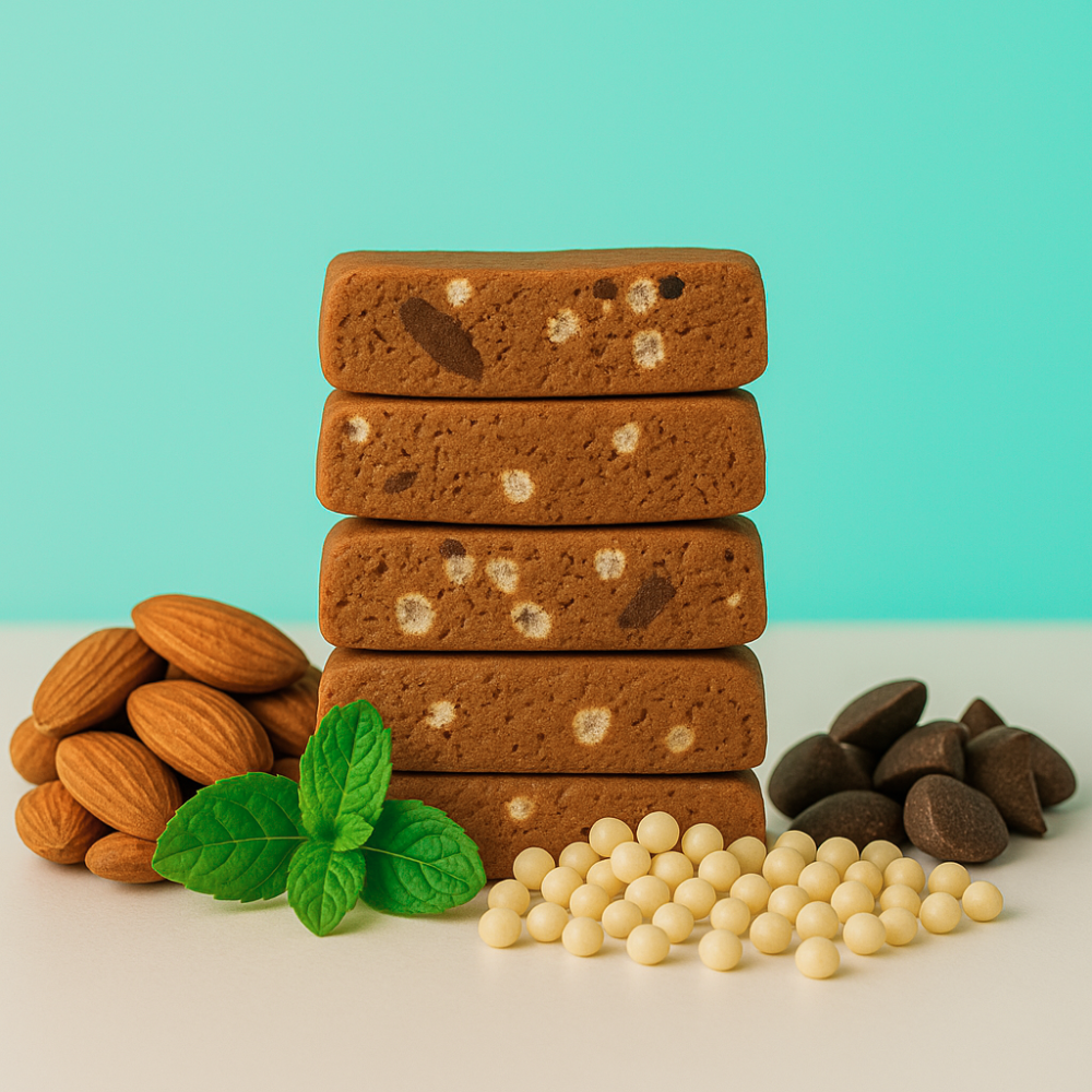 Choc Mint Protein Bar 50g x 12 bars nutrition panel