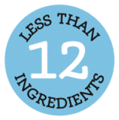 Fewer than 12 ingredients