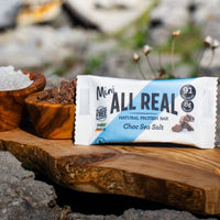 Mini All Real protein bar with chocolate chips and sea salt